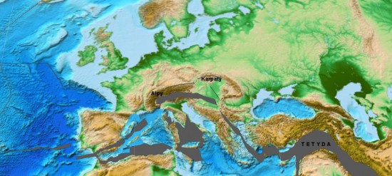 Miocen - lang - paleogeografia Europy.