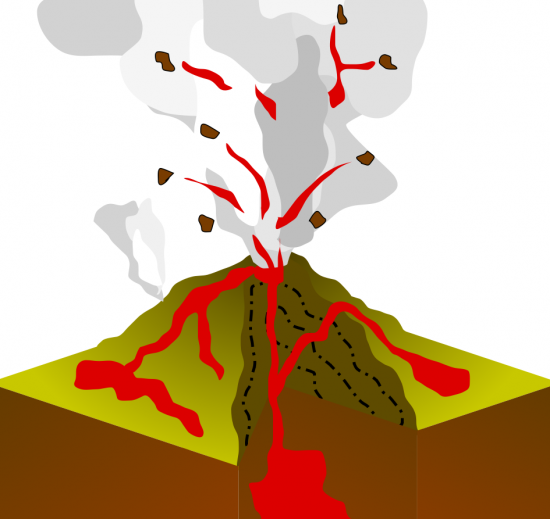 Wulkan typu Stromboli.