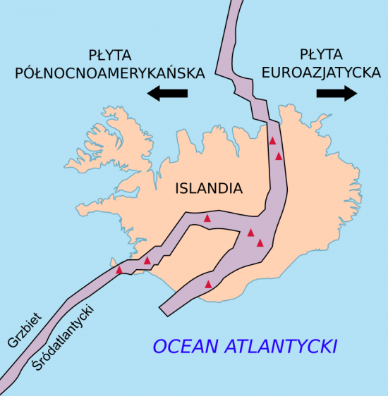 Islandia i grzbiet śródoceaniczny.