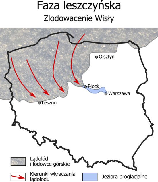 Zlodowacenie Wisły (północnopolskie) - stadiał główny, faza leszczyńska.